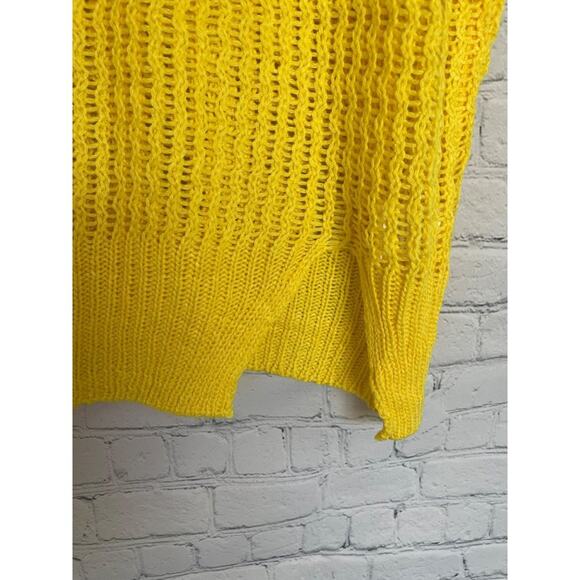 UNIQ Bright Yellow Knitted Shortsleeve Sweater size M/L NWT - Picture 4 of 6